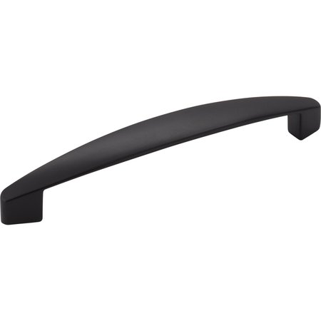 ELEMENTS BY HARDWARE RESOURCES 128 mm Center-to-Center Matte Black Asymmetrical Belfast Cabinet Pull 308-128BLK